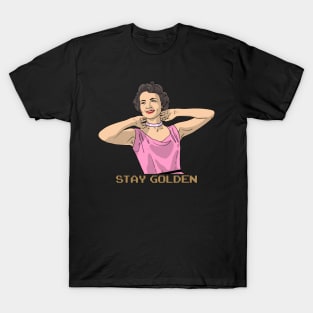 young white stay golden T-Shirt